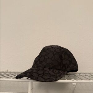 Coach Black Patterned Hat